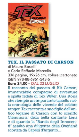 Sergio Bonelli Editore Uscita Tex Luglio