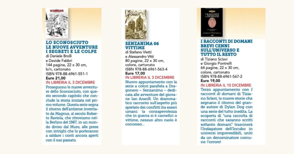 Bonelli Librarie Uscite 3 10 Dicembre